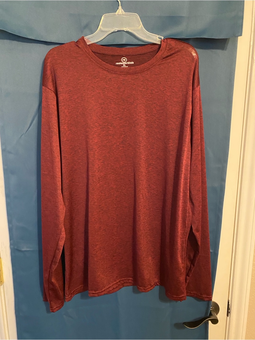 Red Heather Long-Sleeve Crewneck Tee - Relaxed Fit